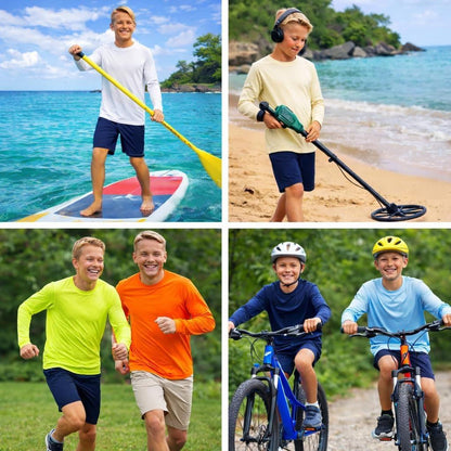 Swim Shirts for Men UPF50+ Sun Protection Shirts Mens Long Sleeve Mens Rash Guard