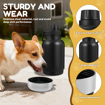 32 oz Dog Water Bottle with 2 Bowls