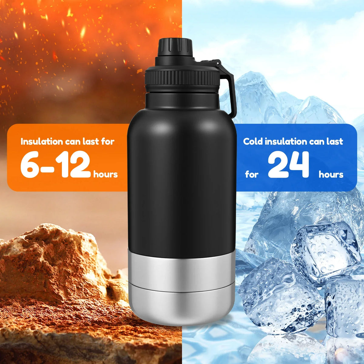32 oz Dog Water Bottle with 2 Bowls