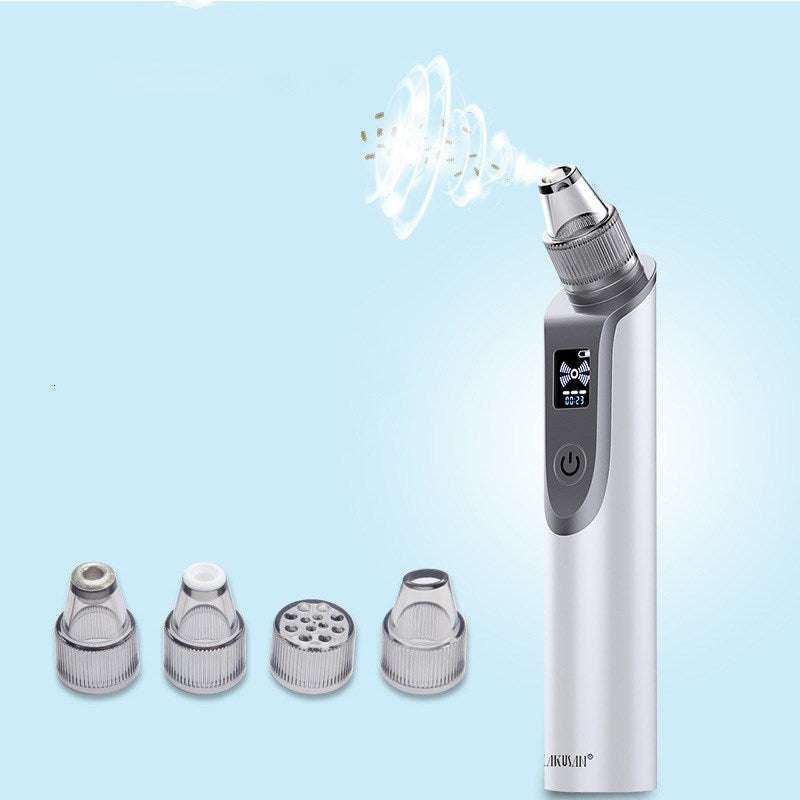 white ultrasonic blackhead meter facial cleansing device