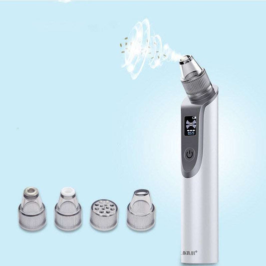 white ultrasonic blackhead meter facial cleansing device