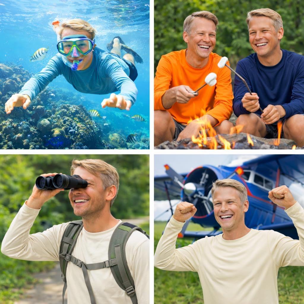Swim Shirts for Men UPF50+ Sun Protection Shirts Mens Long Sleeve Mens Rash Guard