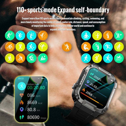 Full touch smart watch with blood pressure and oxygen monitor